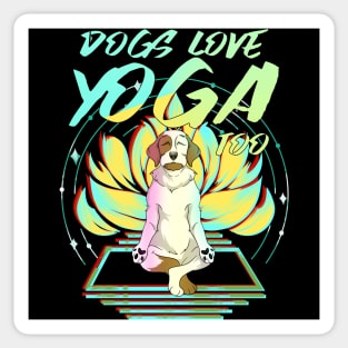 Zen Meditating Yoga Dog Sticker